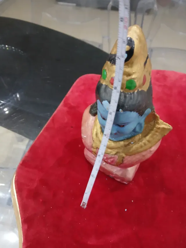 Figura antigua de deidad azul