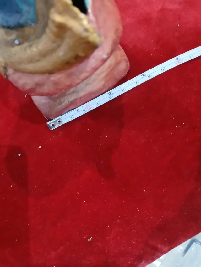 Figura antigua de deidad azul