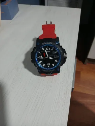 Reloj SMAEL Negro y Rojo