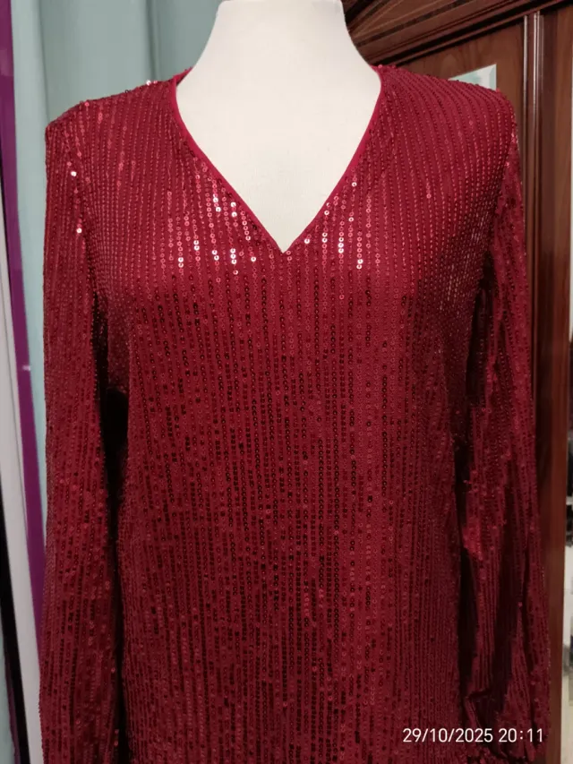 Blusa de lentejuelas roja