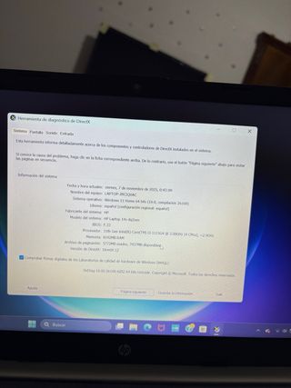 HP Laptop Plata Intel Core i3