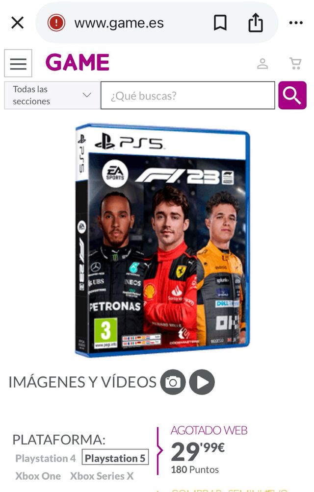 juego playstation 5 F1 23 Nuevo ps5