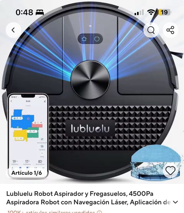 Aspiradora/ fregasuelos Robot Lubluelu