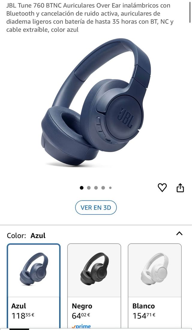 Auriculares JBL Tune 760 Azul Marino