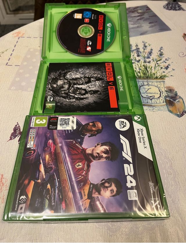 Juegos Xbox One Formula1 24 y EVOLVE 24€ F1 xbo x.