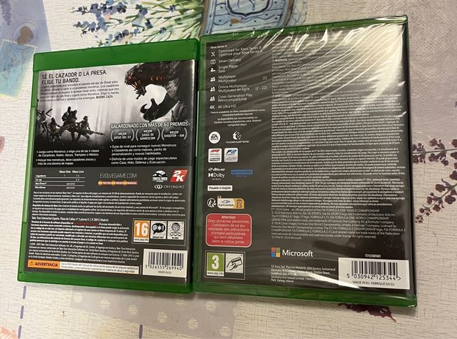 Juegos Xbox One Formula1 24 y EVOLVE 24€ F1 xbo x.