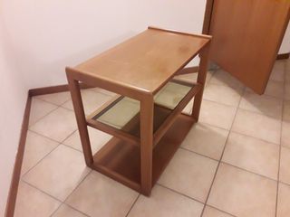 Tavolino vintage legno e vetro