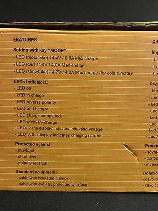 BATTERY CHARGER 12V AUTO MOTO