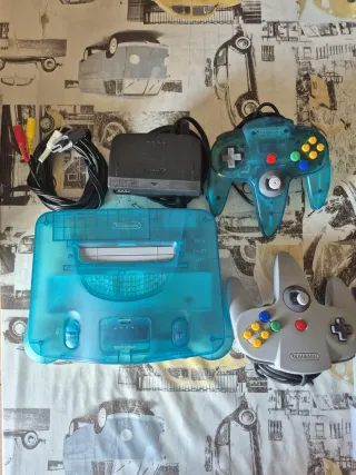 Nintendo 64 Azul + Mandos y Juegos
