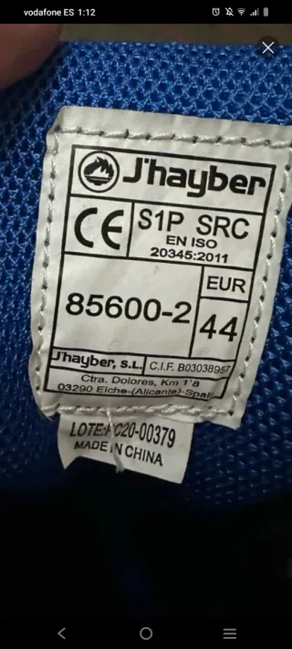 Zapatos Jhayber Seguridad Azul y Negro