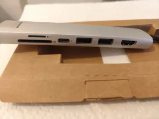 Hub USB/C 7en1 Slim multipuertos adaotador etherne