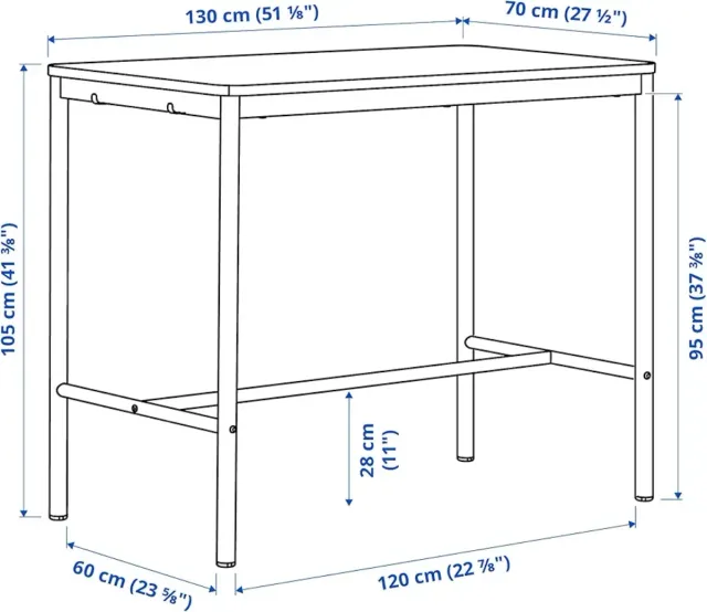 Tavolo Bar Ikea Tomyard + 3 Sgabelli Franklin