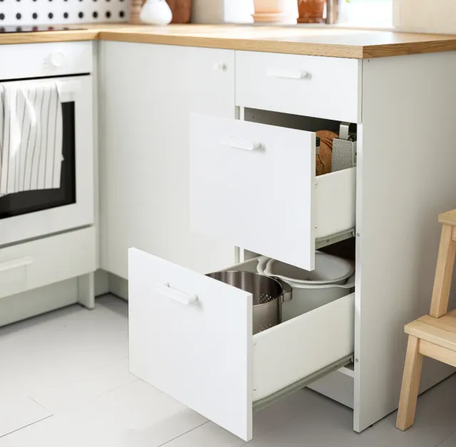 2 Mobili Base Cassetti Ikea Knoxhult Bianchi