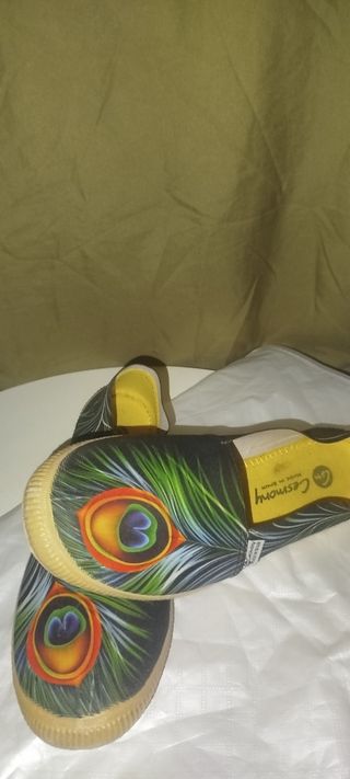 Zapatillas Ceremony Plumas Pavo Real