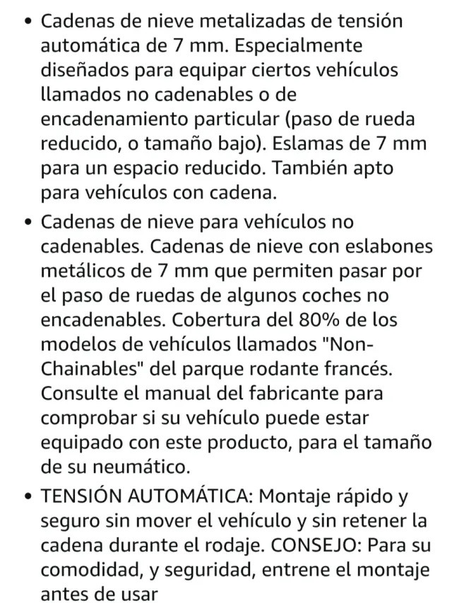 Cadenas Nieve Michelin 7mm N80