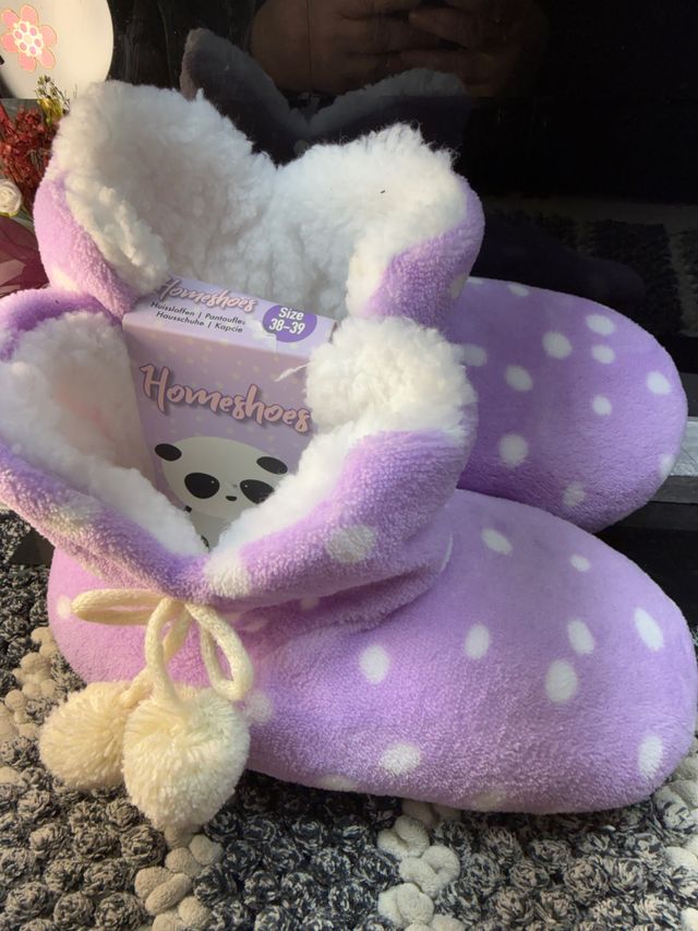 Pantuflas Homeshoes Morado/Blanco Talla 39
