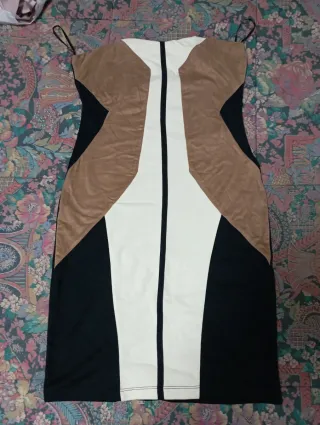 Vestido de fiesta con bloques de color