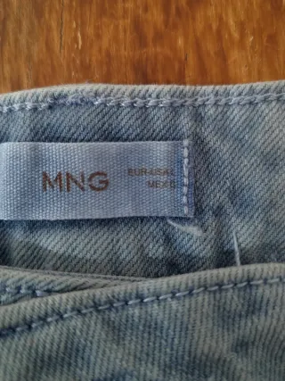 Pantalón vaquero Mango ancho azul