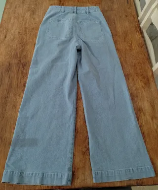 Pantalón vaquero Mango ancho azul