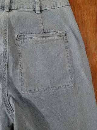 Pantalón vaquero Mango ancho azul
