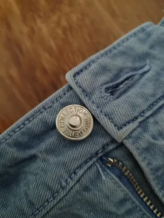 Pantalón vaquero Mango ancho azul