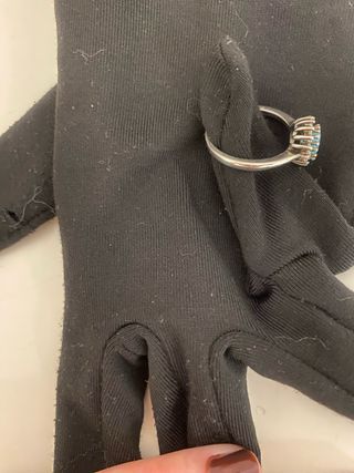 Anillo Plata Ley S925 Topacio Azul Circonitas