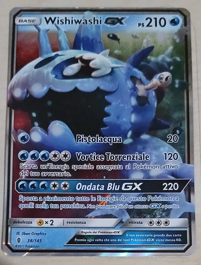 Carta Pokemon Wishiwashi GX 38/145