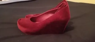 Sandalias Melissa Terciopelo Rojo