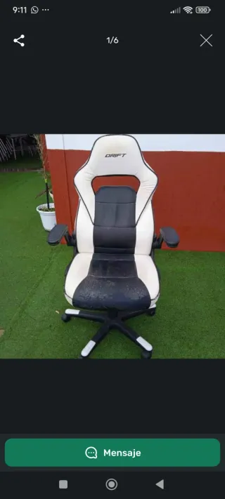 Sedia Gaming Drift Nera e Bianca