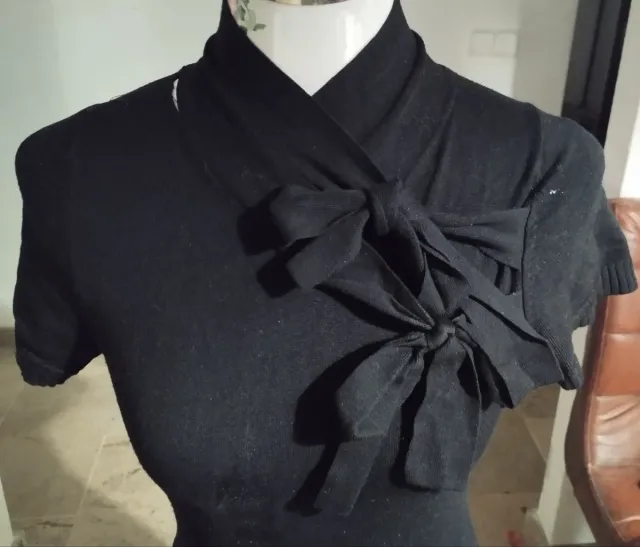 Vestido de punto Kookai negro