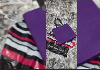 Bolso fieltro morado Paco Martinez nuevo