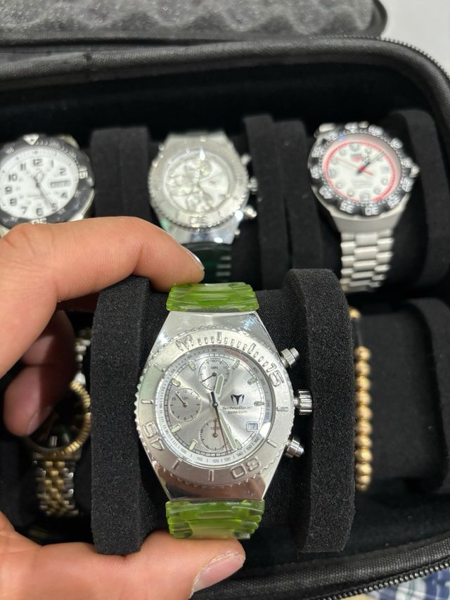 Reloj TechnoSport Cronógrafo Verde/Plata