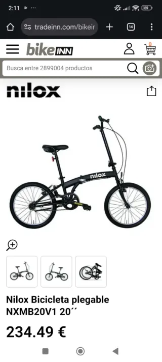 Bici plegable Nilox NXMB20V1 en su caja sin abrir!