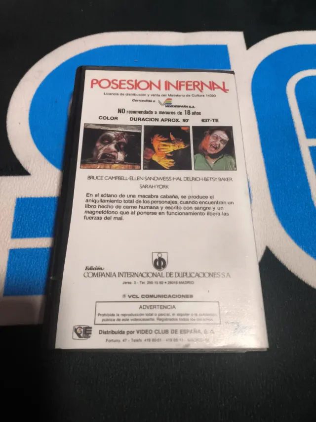 Posesión Infernal VHS Evil dead