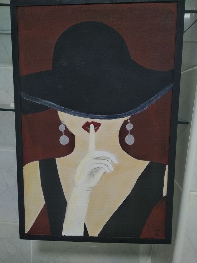 Cuadro vintage señora discreta