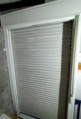 Mampara terraza aluminio blanco climalit