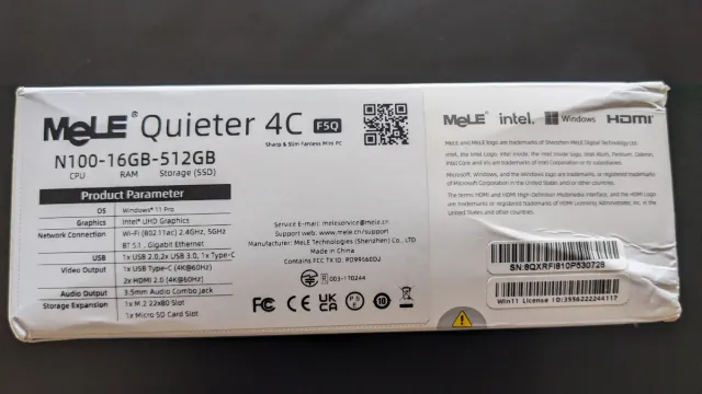 Mini PC Mele Quieter 4C 16GB RAM 512GB SSD NUEVO 