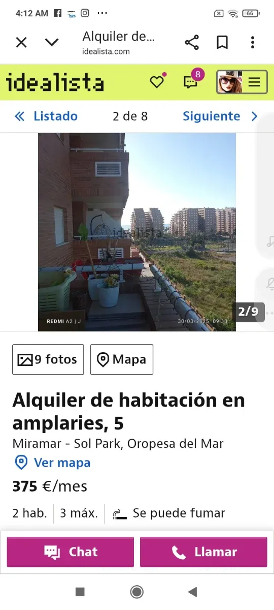 Alquiler habitación Oropesa del Mar