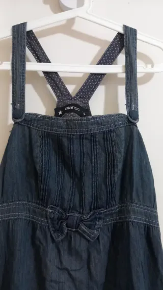 Vestido vaquero tirantes Blanco Talla L