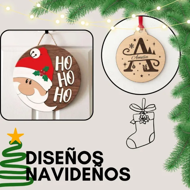 Diseños Personalizados Corte Láser Navidad