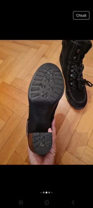 Stivaletti camoscio tacco n. 38