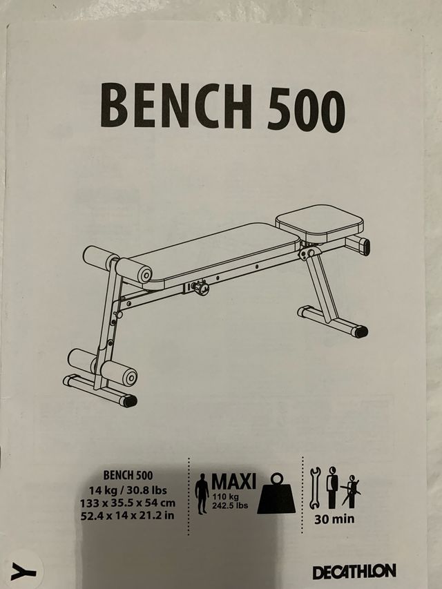 Banco de pesas BENCH 500
