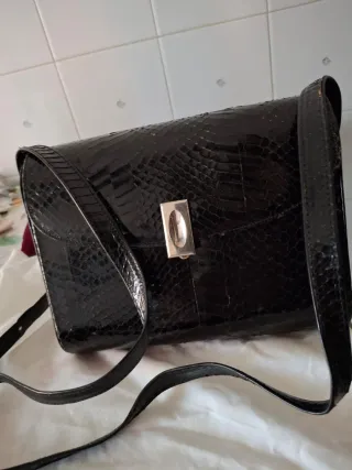 Borsa vera pelle pitone vintage anni 90