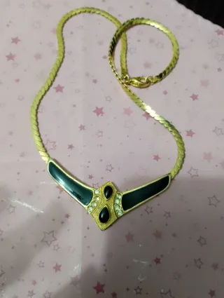 Collana vintage oro e nero