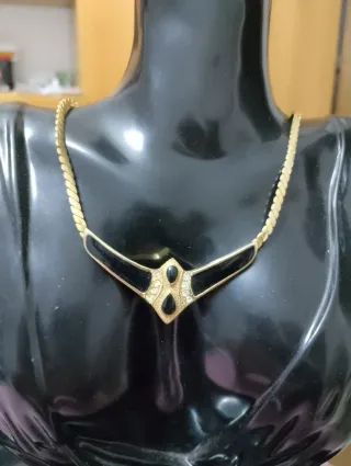 Collana vintage oro e nero