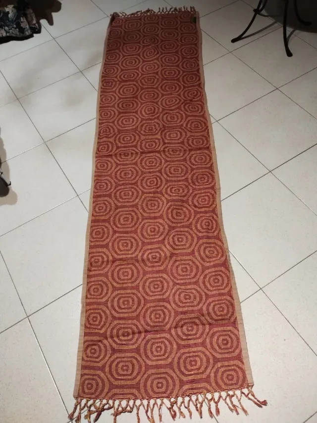 Tappeto Runner Leggero Arancione Rosso 180x50