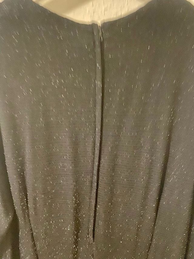 Abito lungo nero brillante