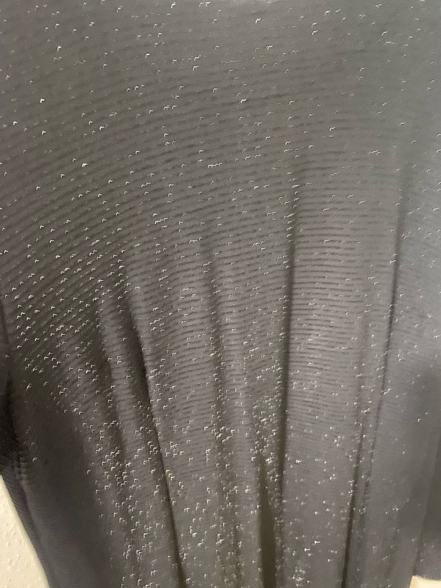 Abito lungo nero brillante