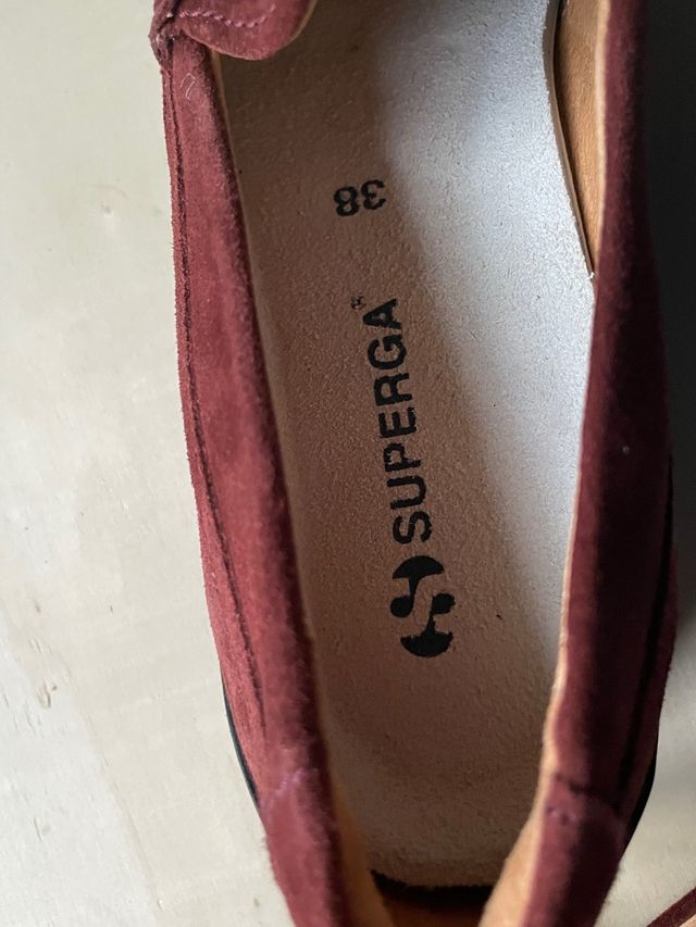 Mocassins de napa Superga tamanho 38 Bordeaux