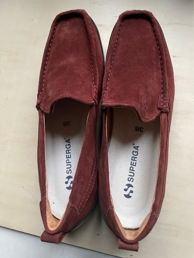Mocassins de napa Superga tamanho 38 Bordeaux